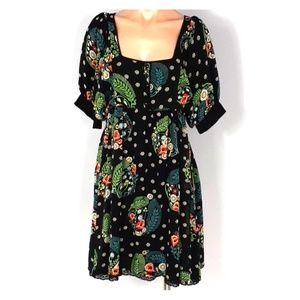 Maeve Babydoll print dress